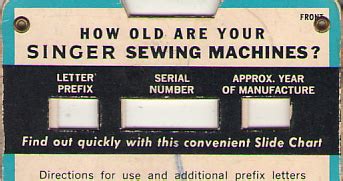 Standard Sewing Machine Serial Numbers 的图像结果