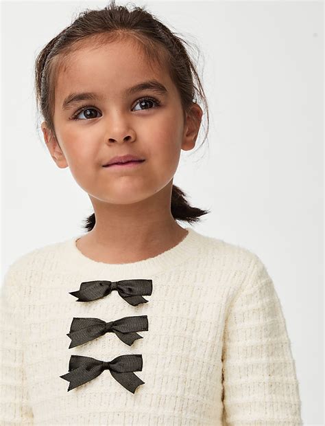Buy Bow Knitted Dress with Tights (2-8 Yrs) at Marks & Spencer