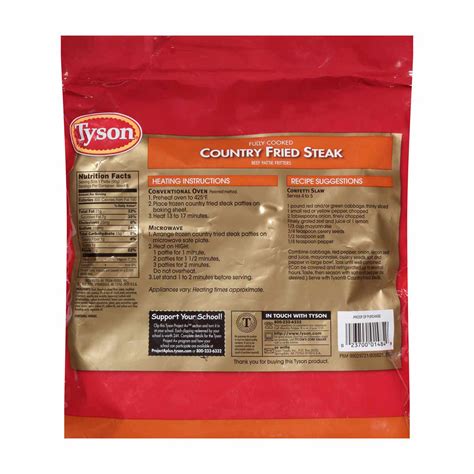 Buy Tyson Frozen Crispy Country Fried Steak, 20.5 oz from Dollar ...