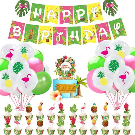 Buy Hawaiian Luau Party Decorations Hawaii Tropical Birthday Party ...