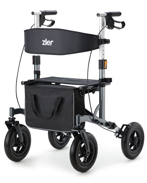 Buy Zler Foldable Rollator Walker with Seat, All Terrain Walkers for ...