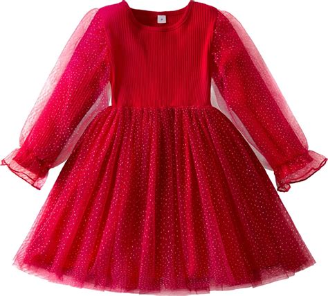 Girl Long Sleeve Dress Fall Winter Princess Causal Dresses Toddler ...