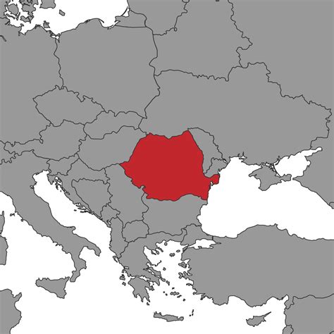 Rumania en el mapa mundial. ilustración vectorial 16773961 Vector en ...