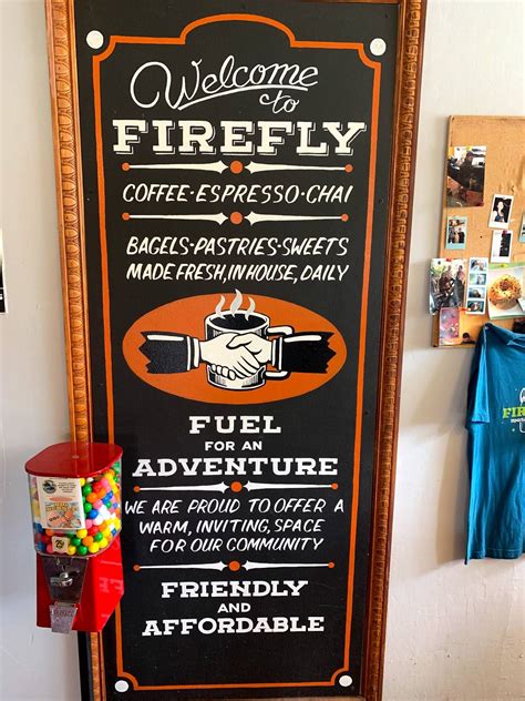 Menu at Firefly Coffee House, Santa Cruz, 131A Front St