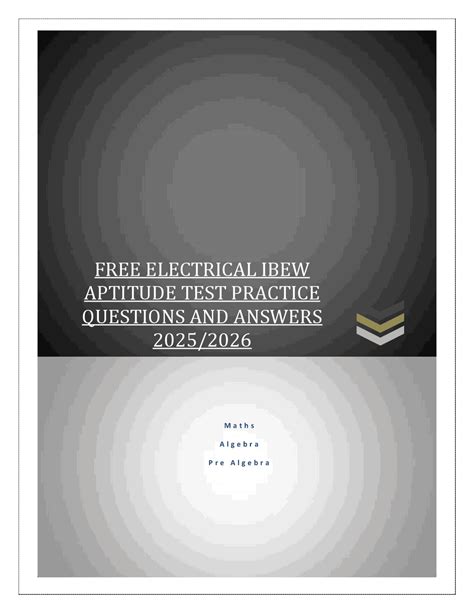 FREE ELECTRICAL IBEW APTITUDE TEST PRACTICE QUESTIONS AND ANSWERS 2025/ ...