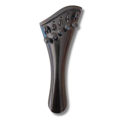 Violin Harp Tailpiece Built Light Tuners Ebony Wood 4/4 Round Model Fi ...