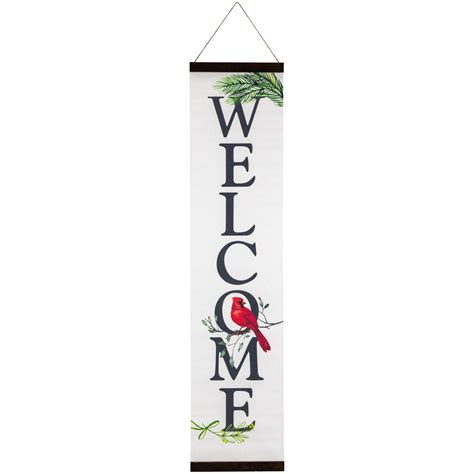 Northlight 43" Cardinal Welcome Christmas Wall Sign, Color: White ...