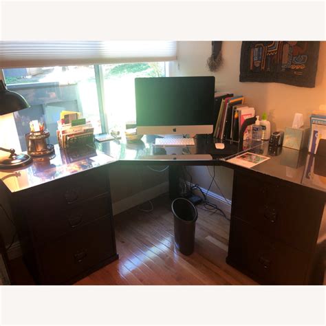 Pottery Barn Corner Desk & Bookcase - AptDeco