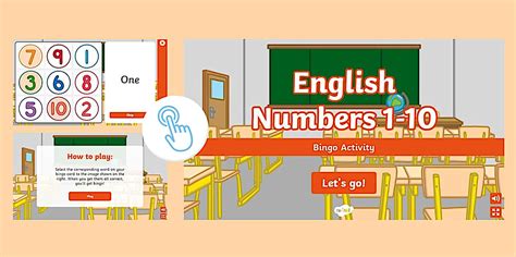 English Numbers Bingo