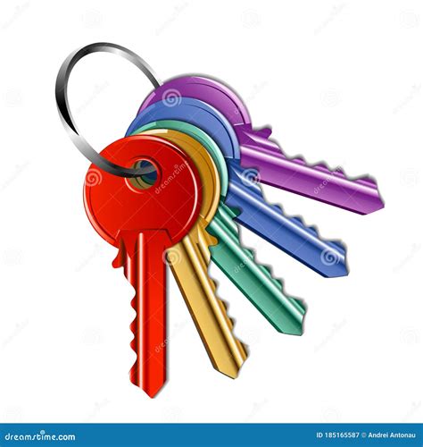 Colored Keys Clipart