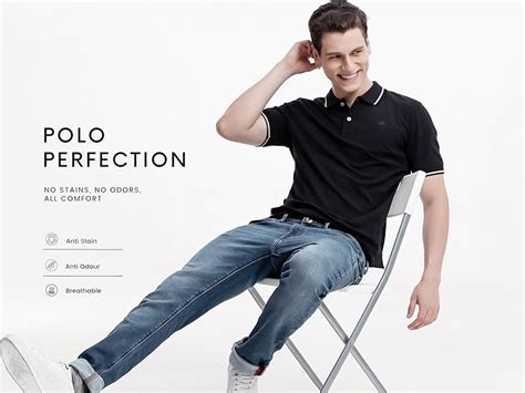 TURMS Anti Stain Navy Blue Casual Polo Men's T-Shirt Collared Neck Half ...