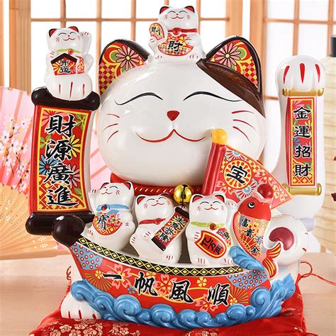 Maneki Neko Chinese Lucky Cat Maneki Neko Fortune Waved Feng Shui