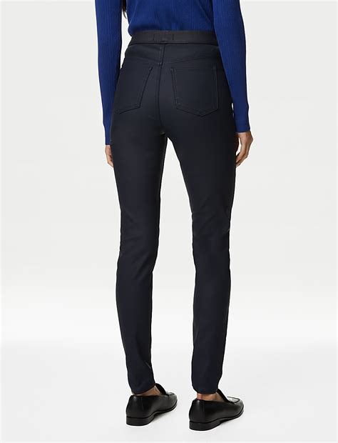 Buy Coated High Waisted Jeggings at Marks & Spencer