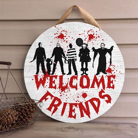 Signs Wall Hangings Halloween welcome sign scary welcome sign Halloween ...