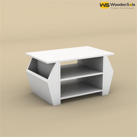 Buy Compact Mango Wood Coffee Table (White Finish) Online - Wooden Sole ...