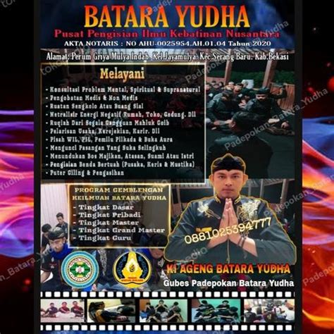 Jual Ilmu Kebatinan Batara Yudha Tingkat Master dan Grandmaster ...