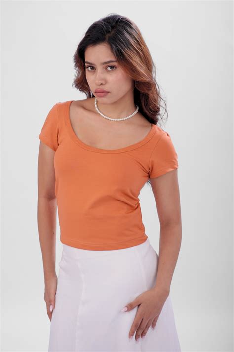 Vayra Scoop Neck Top - Rust – Cheesewalk