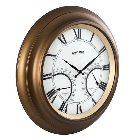 Andy Star 24 Inch Outdoor Clocks Waterproof Large Outdoor Wall ...