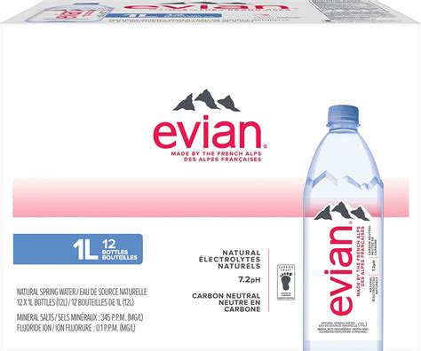 evian natural spring water, 1 L Bottles, 12 Pack : Amazon.ca: Grocery ...