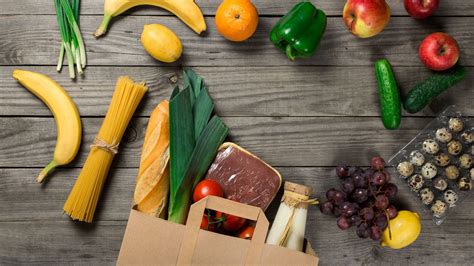 Download Grocery Items Wooden Table Wallpaper | Wallpapers.com