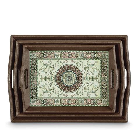 Freelance PVC Faux Leather Serving Tray Set of 3 - Sizes: 30x42, 26x38 ...