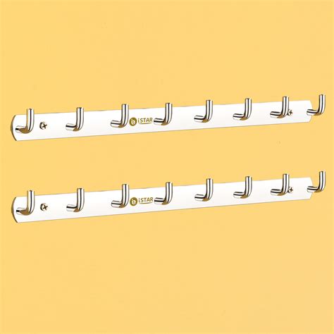 iSTAR 8 Pin Bathroom Cloth Hooks Hanger Door Wall Bathroom Robe Hooks ...