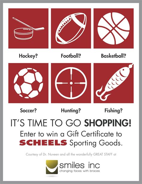 Enter to win one of three Scheels Gift Certificates! - Dr. N. | Gift ...