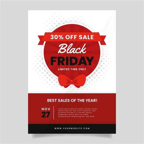 Schwarzer Freitag Flyer im flachen Design | Kostenlose Vektor