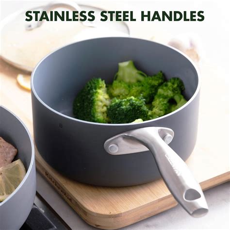 GreenPan Lima Hard Anodized Healthy Ceramic Nonstick 1QT and 2QT ...