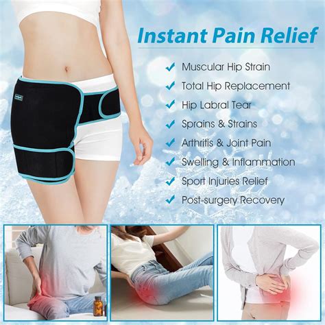 Buy Hip Brace with Hot Cold Pack for Injuries Reusable, Hip Ice Pack ...