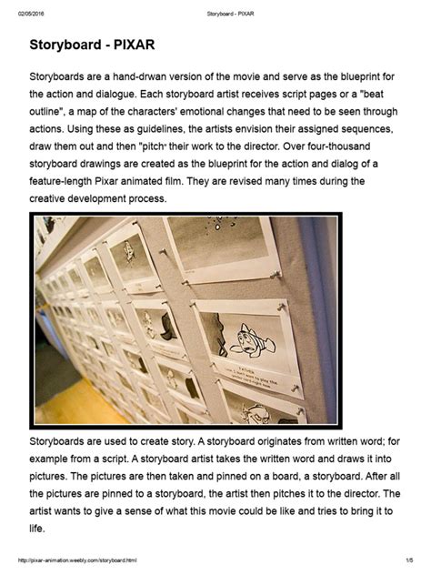 PIXAR-StoryBoard Example | PDF
