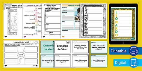 Leonardo da Vinci Pack for 3rd-5th Grade