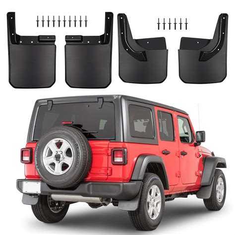 Buy Front & Rear Splash Guards Fender Flares Mud Flaps for Jeep ...