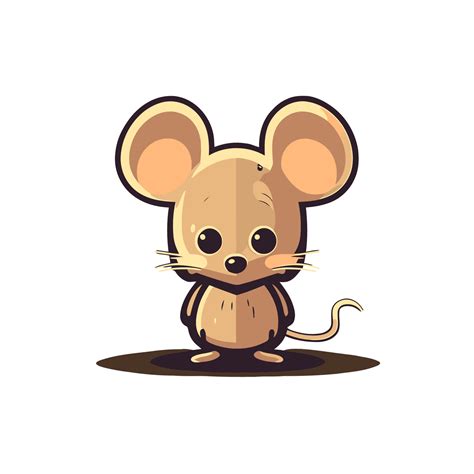 Cartoon mouse. Vector illustration of a cute cartoon mouse. Cartoon ...