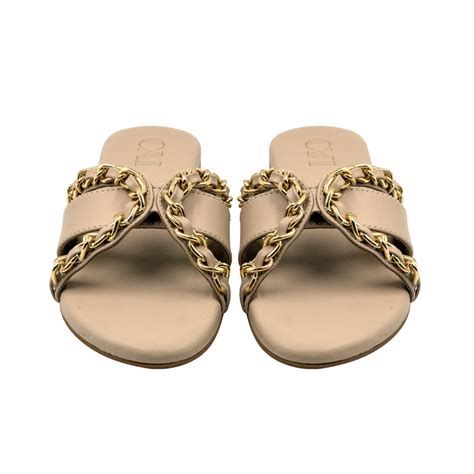 Chained in Beige Flats – The CAI Store