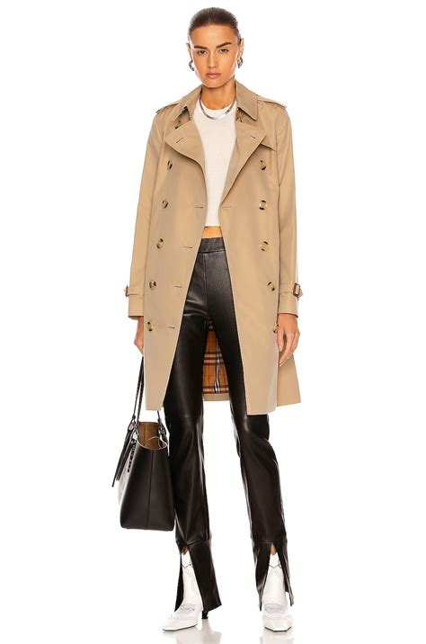 Burberry Kensington Rain Jacket in Honey | FWRD