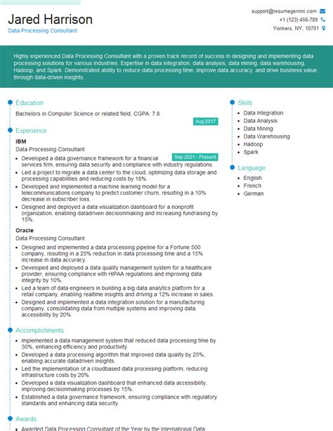 Image result for Data Processing Resume Examples