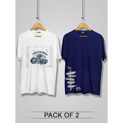 Buy Pack of 2 - Wanderlust Printed Combo T-shirts - Beyoung