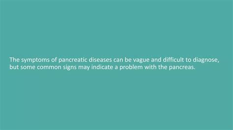Know These 7 Symptoms of Pancreatic Problems | PPTX