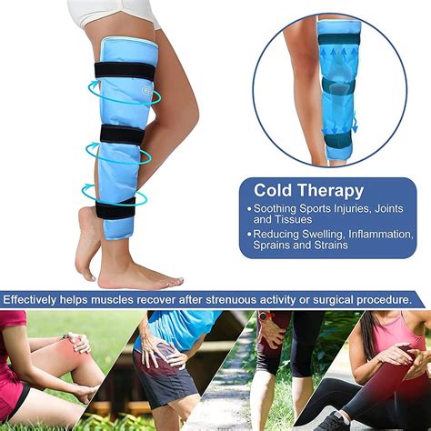 REVIX Large Gel Ice Pack for Injuries - Reusable Cold Compress for Leg ...