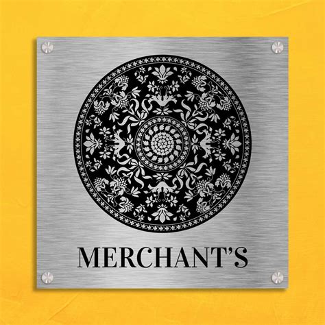 Mandala Stainless Steel Name Plate 12x12 inch Weatherproof – Housenama