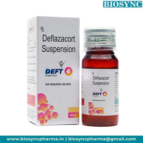 Deft 6 Suspension - Deflazacort Suspension - Biosync Pharmaceuticals ...