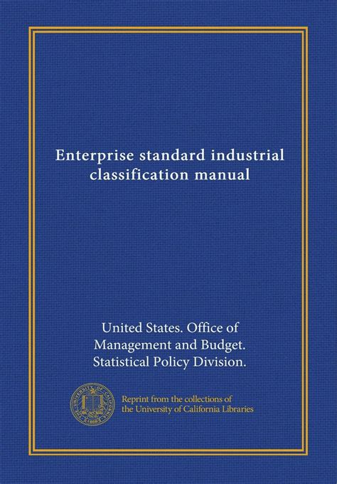Enterprise standard industrial classification manual : Amazon.in: Books