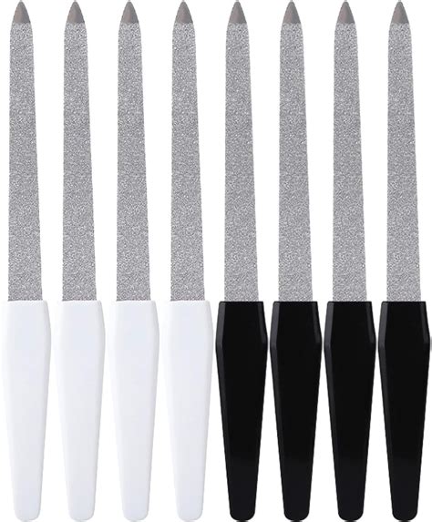 Miralith 8 Pcs Metal Nail File for Home Salon Use, Portable Diamond ...