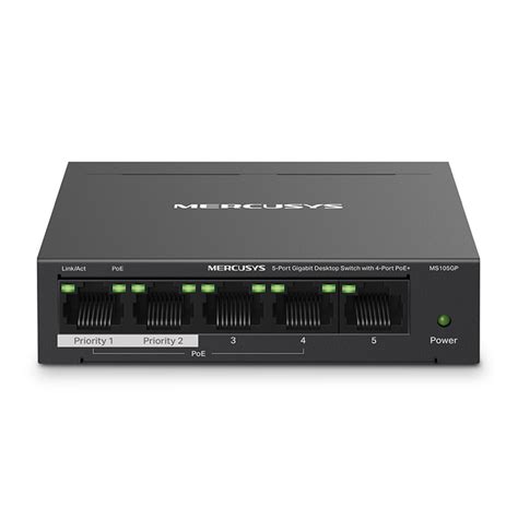 Mercusys MS105GP 5-porters gigabitswitch med POE+ - POE-switcher ...