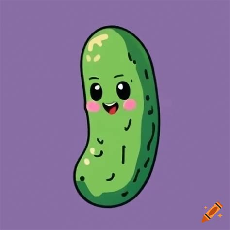 Cute pickle illustration on Craiyon
