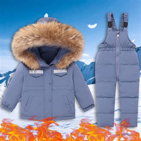 AUNVITO Girls & Boys Ski Suit Winter Warm Fleece-Lined Waterproof ...