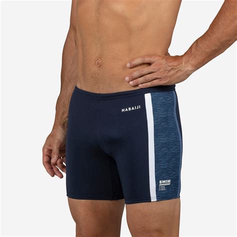 Men Swimming Jammer with inner mesh lining Blue/White