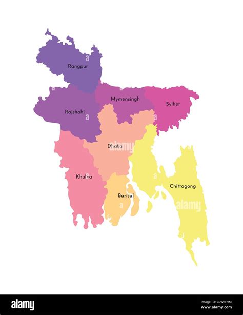 Vector isolated illustration of simplified administrative map of ...