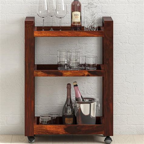 Avian Sheesham Wood Bar Cabinets in Honey Oak Finish – Wood Dekor